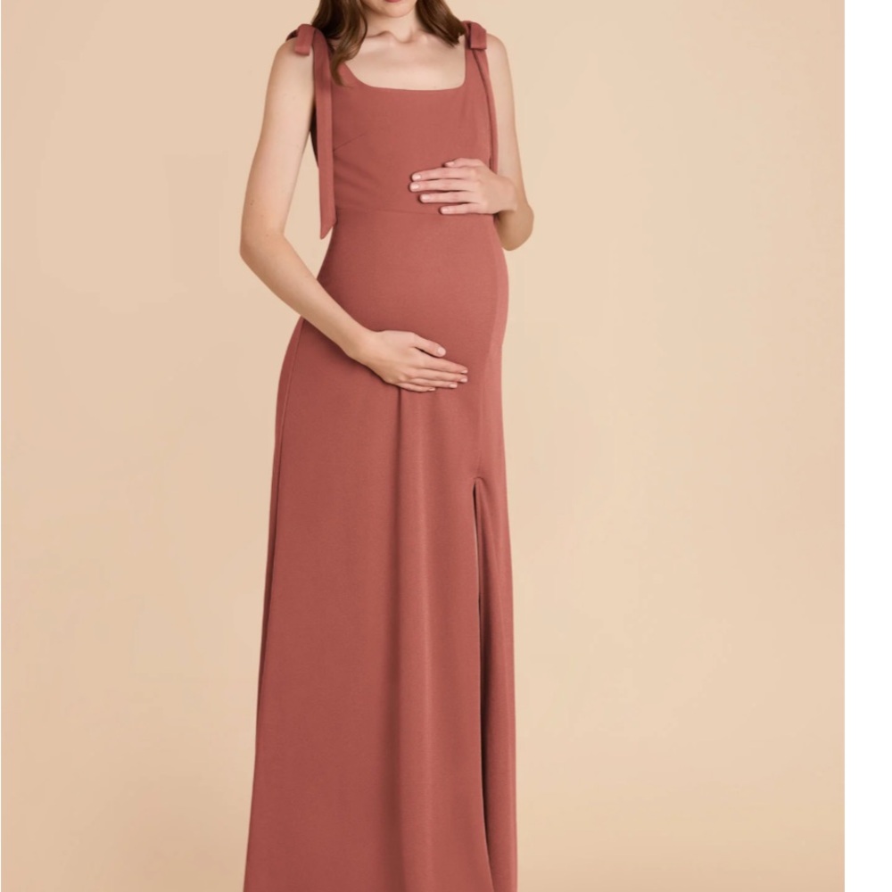 Birdy Grey Crepe Alex Maxi Dress with Slit Desert Rose - sold out online! - Picture 4 of 8
